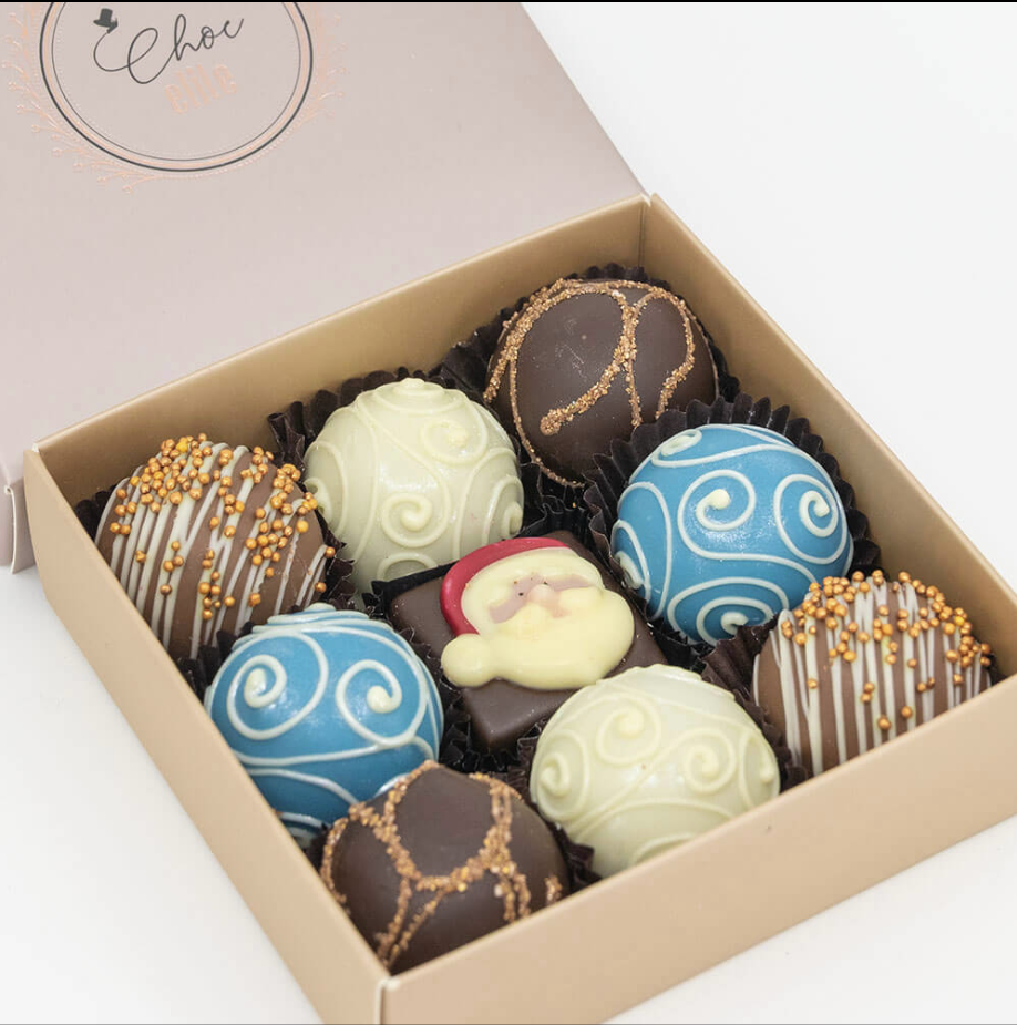 Christmas chocolate box 9 truffles, choice 2