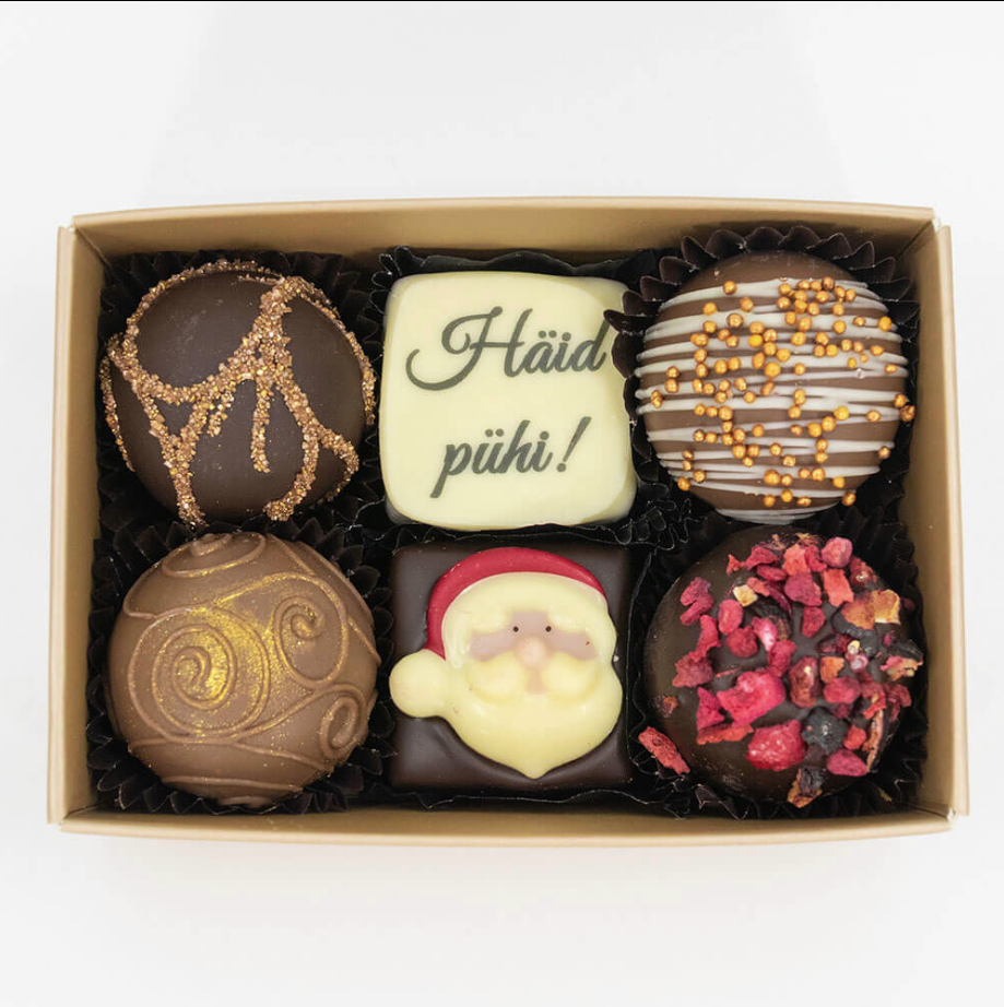 Christmas chocolate box 6 truffles