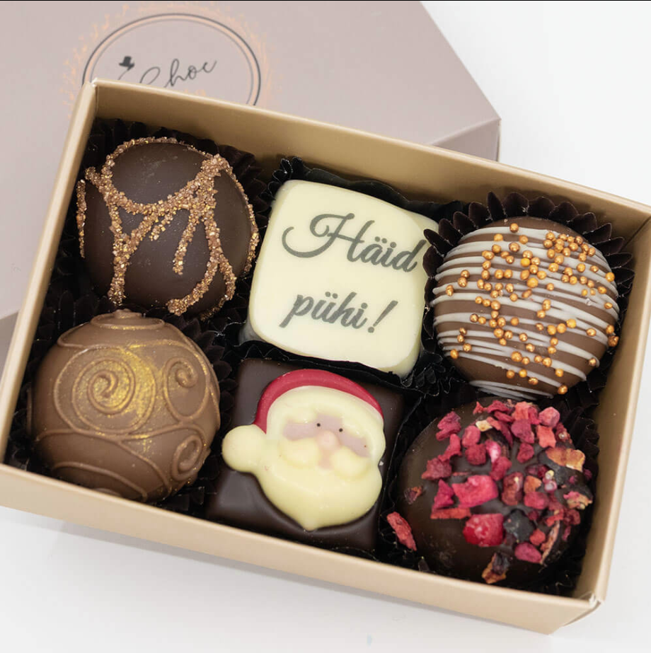 Christmas chocolate box 6 truffles